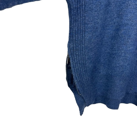 Topshop Blue Oversized Side Hem Zip Sweater US 4 - Picture 7 of 10